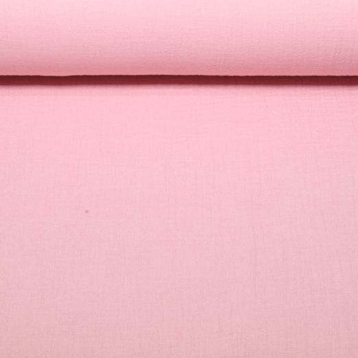 Gaze de coton - Tissu pour rideaux uni Rose 280 cm Gaze de coton - Tissu pour rideaux uni Rose 280 cm