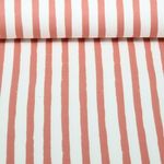 Sweat d'été - French Terry à rayures peintes, Ecru Terracotta