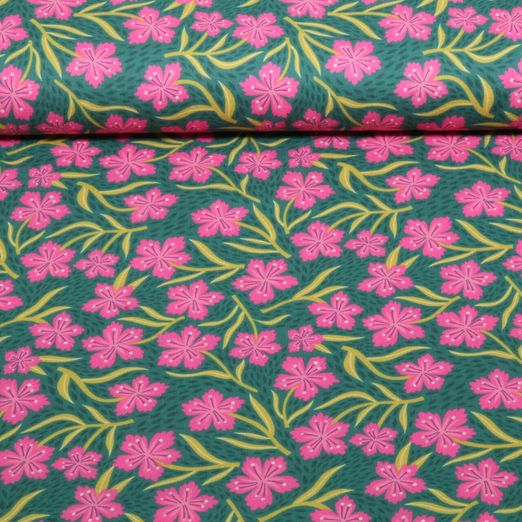 Bio Musselin Glatt - HHL Southern Ease Bloom Drift Grün Bio Musselin Glatt - HHL Southern Ease Bloom Drift Grün