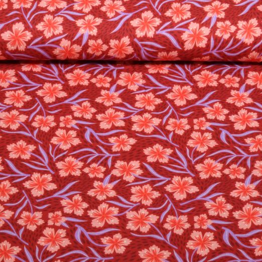 Bio Musselin Glatt - HHL Southern Ease Bloom Drift Rot Bio Musselin Glatt - HHL Southern Ease Bloom Drift Rot