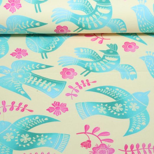 Bio Sommersweat - HHL Southern Easy Wild Chorus Beige Türkis Bio Sommersweat - HHL Southern Easy Wild Chorus Beige Türkis