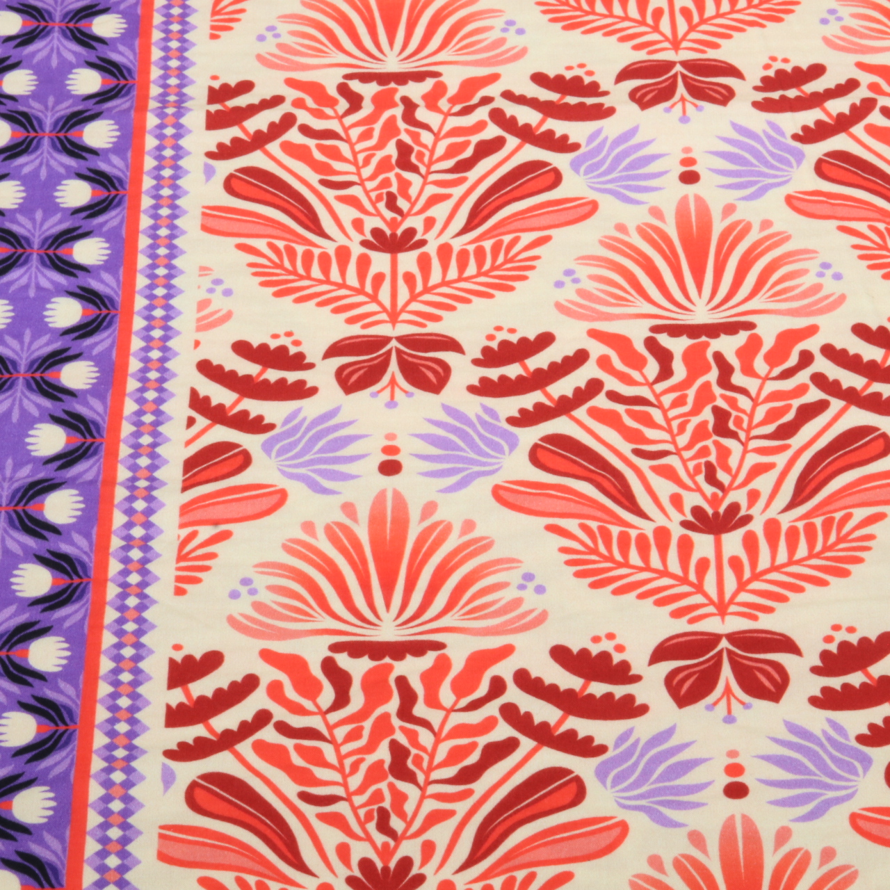 Bio Musselin Glatt - HHL Southern Ease Sunlit Botanica Beige Rot-1 Bio Musselin Glatt - HHL Southern Ease Sunlit Botanica Beige Rot-1