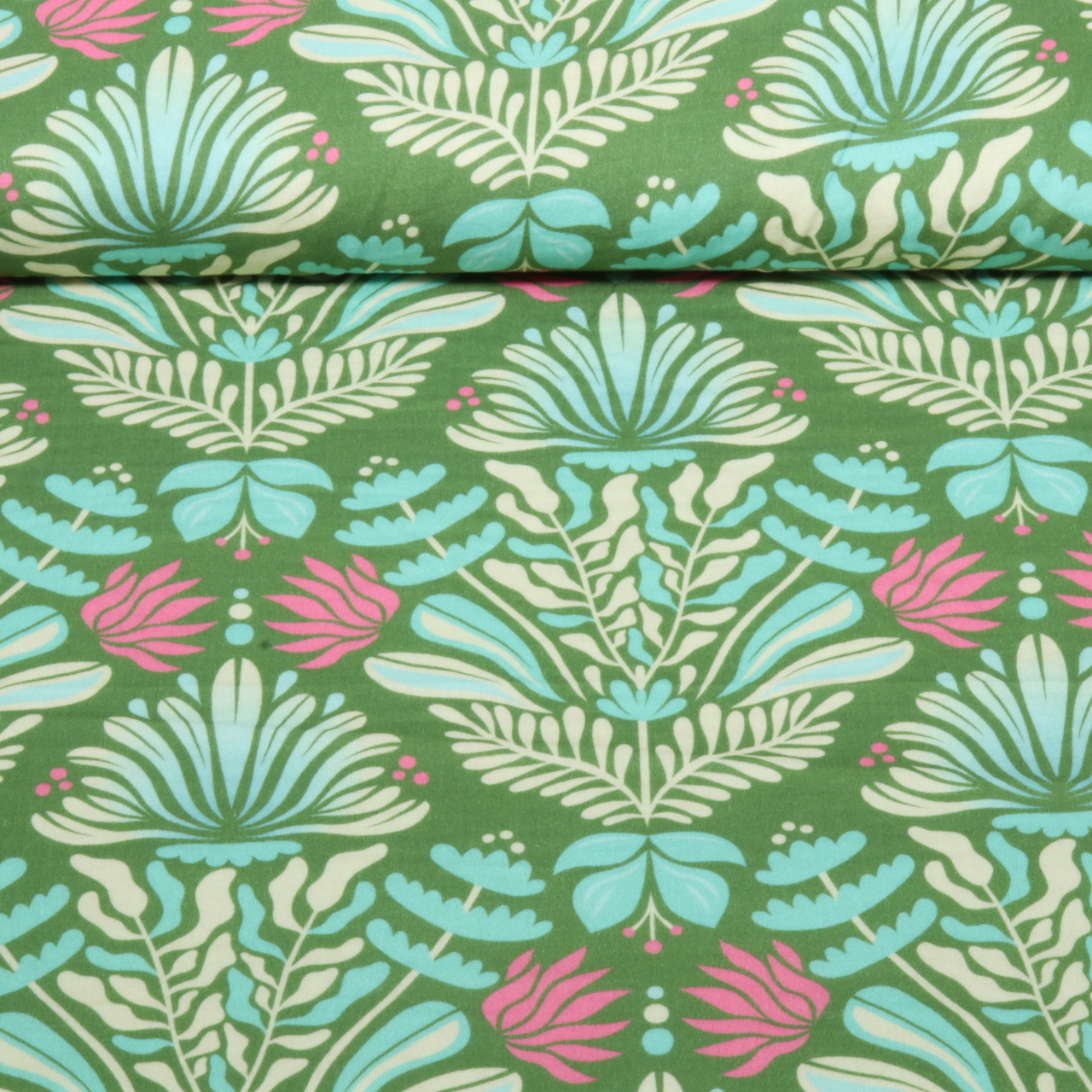 Bio Musselin Glatt - HHL Southern Ease Sunlit Botanica Grün-0 Bio Musselin Glatt - HHL Southern Ease Sunlit Botanica Grün-0