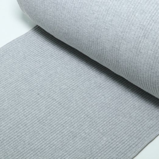 Strickbündchen - Heavy Uni Hellgrau Melange Strickbündchen - Heavy Uni Hellgrau Melange