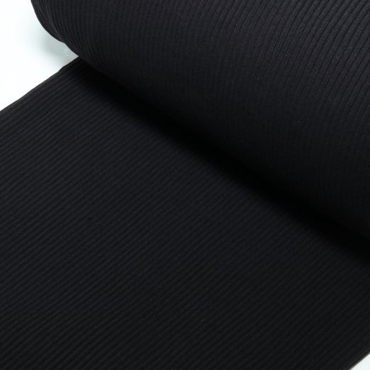 Strickbündchen - Heavy Uni Schwarz Strickbündchen - Heavy Uni Schwarz