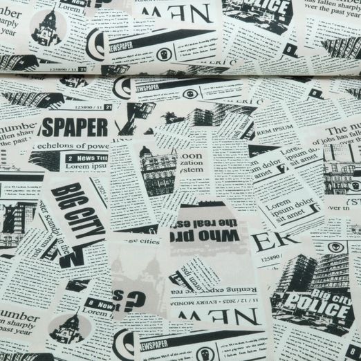 Toile canevas - Journal d'impression numérique Ecru Toile canevas - Journal d'impression numérique Ecru