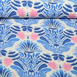 Bio Musselin Glatt - HHL Southern Ease Sunlit Botanica Beige Blau Bio Musselin Glatt - HHL Southern Ease Sunlit Botanica Beige Blau