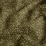 Baumwolle-Webware - Geometrie Olivgrün Beige
