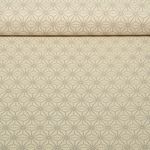 Baumwoll-Webware - Geometrie Beige Marineblau Baumwoll-Webware - Geometrie Beige Marineblau