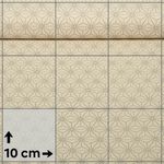 Baumwoll-Webware - Geometrie Beige Marineblau