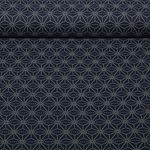 Baumwoll-Webware - Geometrie Marineblau Beige Baumwoll-Webware - Geometrie Marineblau Beige