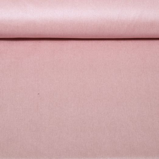 Coton enduit Laura - Unie Rose poudré