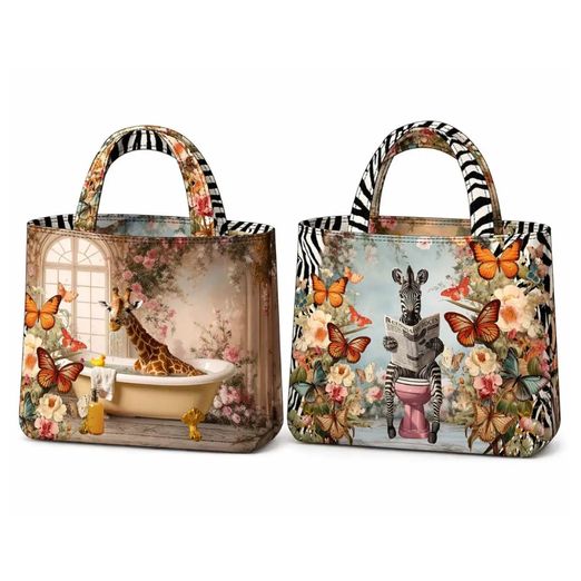 Canvas Taschen Panel - Digital Wendetasche Badezimmer Multicolor