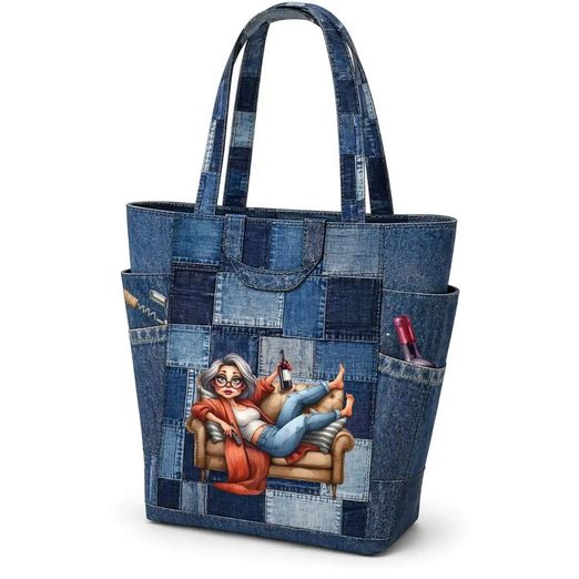 Canvas Taschen Panel - Digital Weinliebe Jeans Canvas Taschen Panel - Digital Weinliebe Jeans