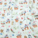 Popeline di cotone - Circo: cuccioli bianchi e multicolori Popeline di cotone - Circo: cuccioli bianchi e multicolori