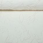 Sweat en maille - Motifs floraux brodés, Ecru
