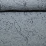 Sweat en maille - Motifs floraux brodés, Mélange de gris
