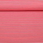Jersey - Streifen Rot Weiß Garngefärbt Jersey - Streifen Rot Weiß Garngefärbt
