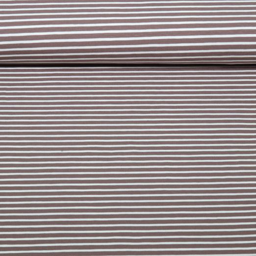 Jersey - Streifen Braun Garngefärbt Jersey - Streifen Braun Garngefärbt