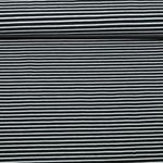 Jersey - Streifen Schwarz Weiß Garngefärbt Jersey - Streifen Schwarz Weiß Garngefärbt