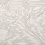 Jersey - A righe beige e bianco, tinto in filo Jersey - A righe beige e bianco, tinto in filo