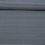 Jersey - Streifen Navy Weiß Garngefärbt Jersey - Streifen Navy Weiß Garngefärbt