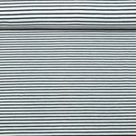 Jersey - Rayures blanches et noires, teint dans la masse Jersey - Rayures blanches et noires, teint dans la masse