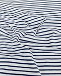 Jersey - A righe bianco e blu navy, tinto in filo Jersey - A righe bianco e blu navy, tinto in filo