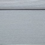 Jersey - Rayures blanches et Bleu marine, teint dans la masse Jersey - Rayures blanches et Bleu marine, teint dans la masse