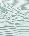 Jersey - A righe bianco e menta, tinto in filo Jersey - A righe bianco e menta, tinto in filo