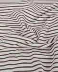Jersey - A righe bianco e marrone, tinto in filo