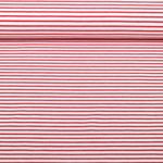 Jersey - Rayures blanches et rouges, teint dans la masse Jersey - Rayures blanches et rouges, teint dans la masse