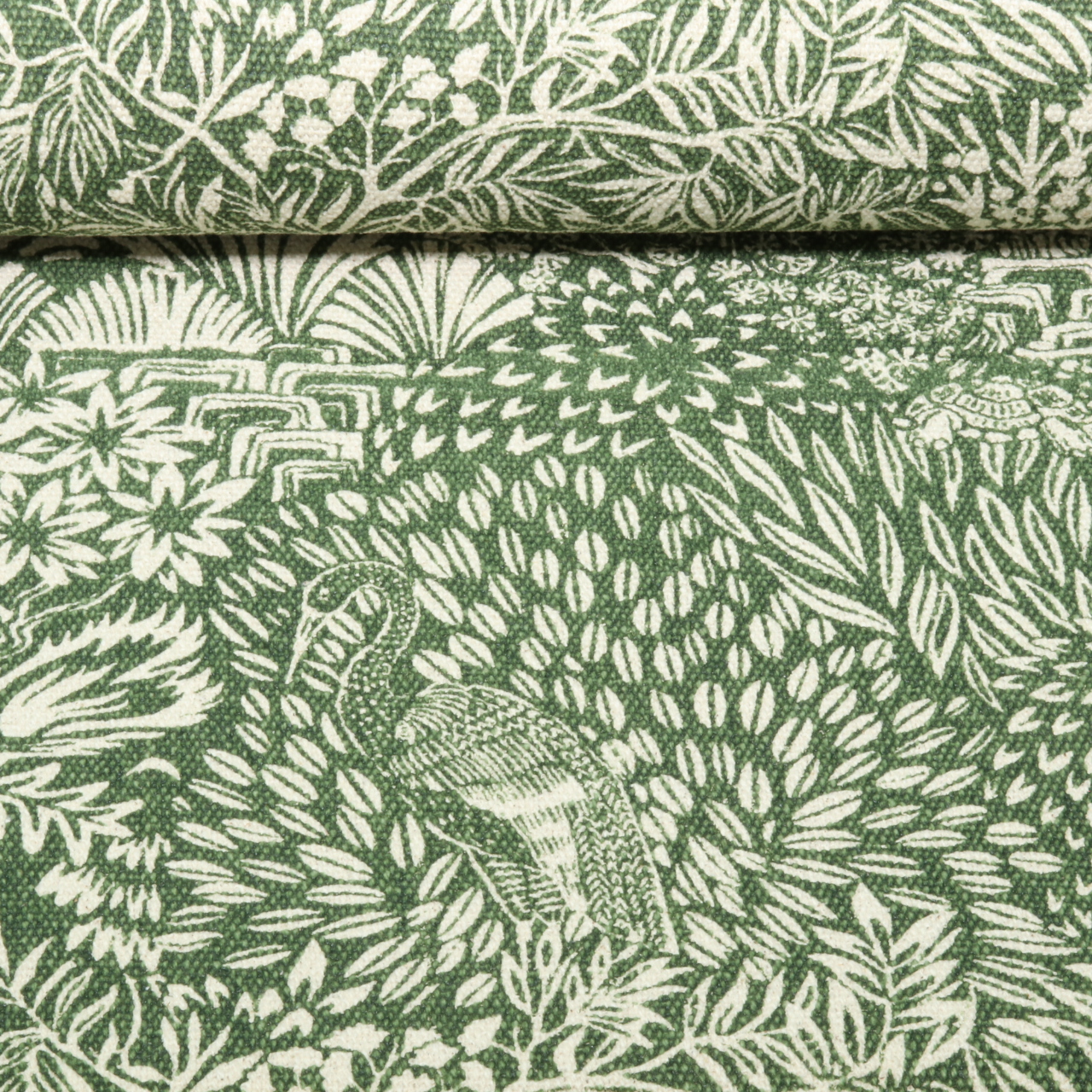 Toile canevas durable - Vert jungle et Beige-0 Toile canevas durable - Vert jungle et Beige-0