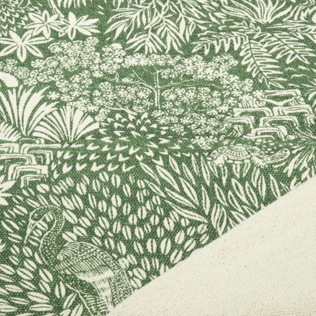 Toile canevas durable - Vert jungle et Beige-1 Toile canevas durable - Vert jungle et Beige-1