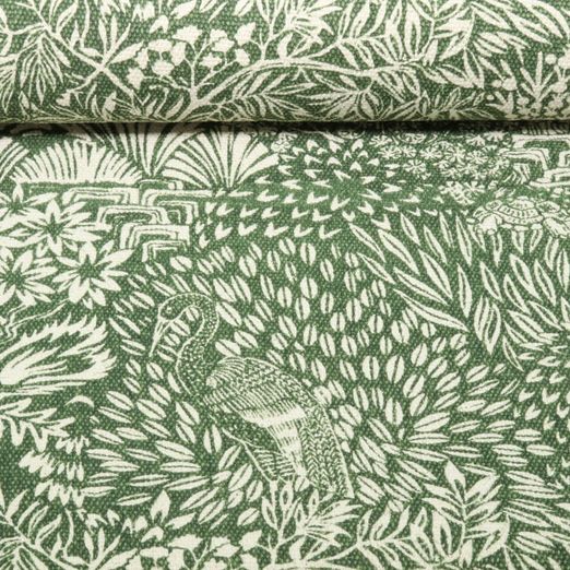 Toile canevas durable - Vert jungle et Beige Toile canevas durable - Vert jungle et Beige