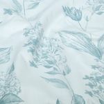 Bomullscanvas – Blommor och blad, vitt Bomullscanvas – Blommor och blad, vitt
