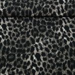 Viscose - Motif léopard en impression numérique noire Viscose - Motif léopard en impression numérique noire