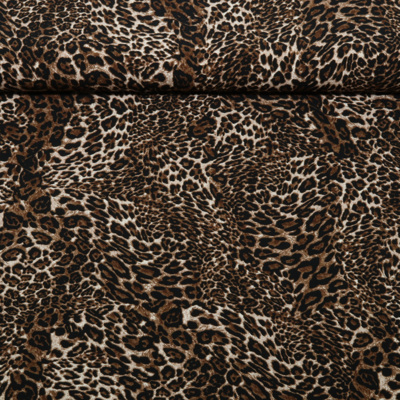 Viscose - Imprimé léopard d'impression numérique classique marron-0 Viscose - Imprimé léopard d'impression numérique classique marron-0