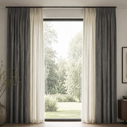 Tissu pour rideaux durable Enna - extra-large 310 cm mélangé Tissu pour rideaux durable Enna - extra-large 310 cm mélangé