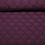 Tissu matelassé pour veste - Aubergine, avec impression sur film, double face