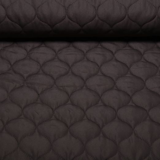 Tissu matelassé pour veste - Marron, Impression sur film, double face