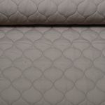 Tissu matelassé pour veste - Taupe, avec impression sur film, double face