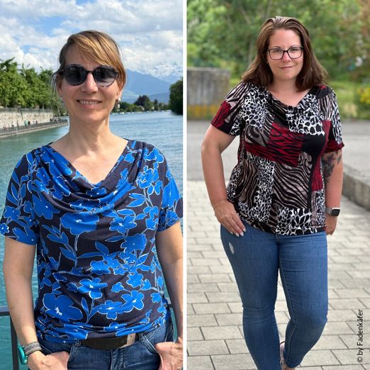 Shirt - Wasserfallshirt Damen - Schnittmuster eBook