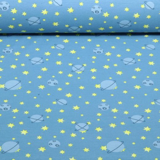 Jersey - Planètes et étoiles, Bleu jeans