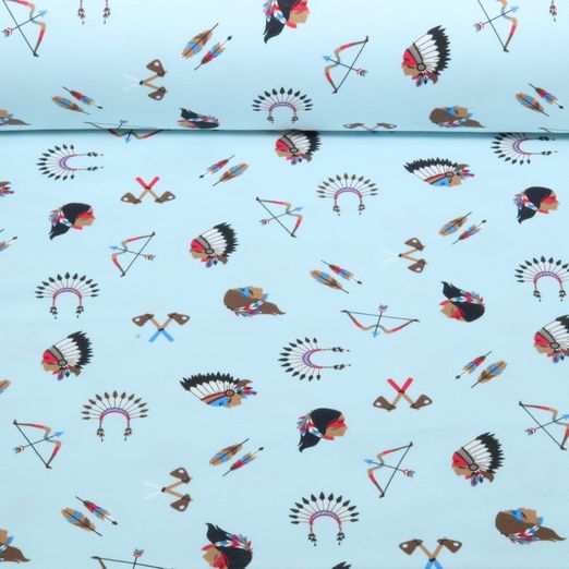 Jersey - Bijoux en plumes Indigen Bleu clair