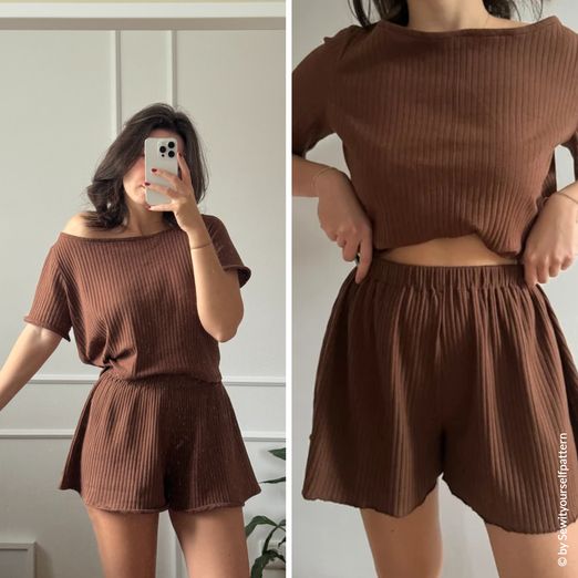 Pyjama Set - Top & Shorts - Schnittmuster eBook