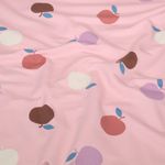 Sommersweat - French Terry Äpfel Rosa Angeraut