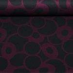 Romanit Jersey - Kreise Retro Schwarz Bordeaux Romanit Jersey - Kreise Retro Schwarz Bordeaux