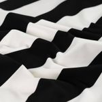 Romanit Jersey – blokové pruhy 72 mm, černá a ecru, barvené v přízi