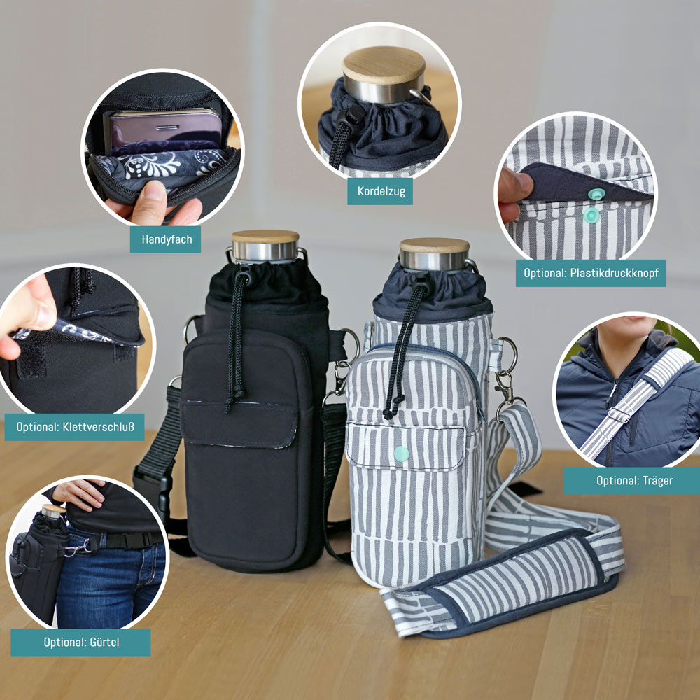 Flaschen-Tasche - Walking - Schnittmuster eBook-1 Flaschen-Tasche - Walking - Schnittmuster eBook-1